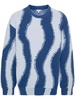 abstract-stripes patterned jumper