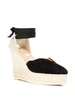 Manebi Hamptons Suede Heart Shaped Wedge Espadrilles