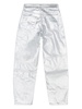 metallic-finish organic-cotton tapared jeans