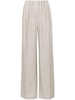 metallic-threading palazzo pants