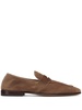 penny-slot suede loafers