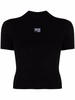 T By Alexander Wang Logo Viscose Top