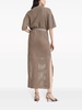 Brunello Cucinelli Cotton Net Dress With Belt