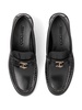 Black Addie Logo-Plaque Leather Loafers