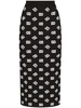 Dolce & Gabbana DG Logo Jacquard Midi Pencil Skirt