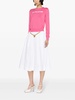 heart-charm ruched midi skirt