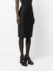 VERSACE Black Wool Pencil Skirt with Back Slit for Women - FW23 Collection