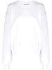 Alexander Wang Essential Terry Crew Sweatshirt With Puff Paint Logo Clothing