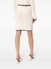 Balmain Bicolor Knit Midi Skirt With Embossed Buttons