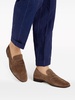 penny-slot suede loafers