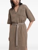 Brunello Cucinelli Cotton Net Dress With Belt