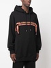 Black Logo Appliqué Cotton Hoodie