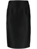 VERSACE Black Wool Pencil Skirt with Back Slit for Women - FW23 Collection