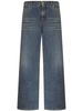 wide-leg cropped cotton jeans 