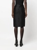 VERSACE Black Wool Pencil Skirt with Back Slit for Women - FW23 Collection