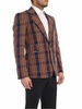 Single breasted checked jacket in blue and or