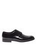 Black patent leather Derby lace-ups