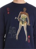 Blue woman print sweatshirt