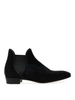 Calf hair ankle boots