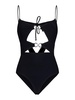 Black one-piece swimsuit