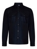 Midnight Blue Wool Blend Overshirt