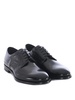 Black brushed leather Derby shoes