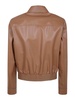 Leather Fitted Bomber Jacket