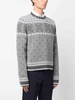 patterned intarsia-knit wool sweater