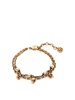 Pearl skull double-chain bracelet