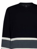 Black Cotton Knit Hockey Sweater