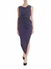 Vian dress with blue and black stripes