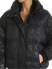 Down jacket with logo prints in black