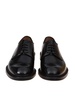 Doucals Black Leather Derby Shoe