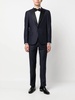 Dark Blue Virgin Wool Tuxedo Suit