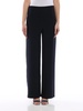 Dark blue stretch fabric trousers