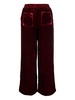 Wide leg velvet trousers