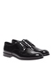 Black patent leather Derby lace-ups