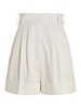 Shorts with front pleats