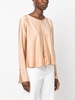 Silk satin roundneck shirt