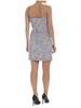 Cento sheath dress with embroidered flowers