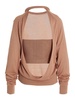 Cut out insert top sweater