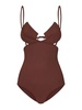 Earth Brown One-Piece Swimsuit