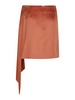 Mae draped satin mini skirt