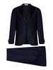 Dark Blue Virgin Wool Tuxedo Suit