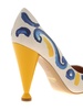 Majolica print pumps in ice color