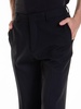 Black stretch wool pants