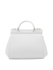 White Leather Mini Miss Sicily Shoulder Bag