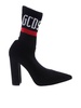 Black ankle boots with GCDS logo