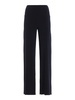 Dark blue stretch fabric trousers