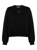 Black Cotton Logo Print Sweater